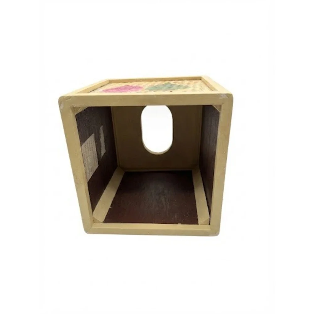 Croscill La Jolla Tissue Dispenser Vintage Woven Wood Square Tissue Box Cover